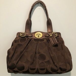 Coach | Brown Original Print Bag with Gold Hardware